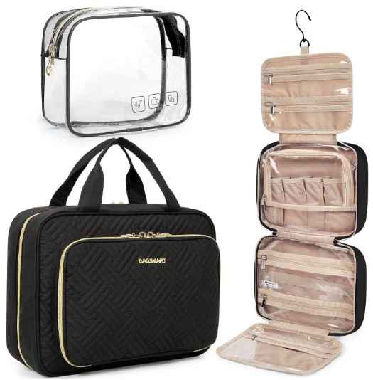 BAGSMART Toiletry Bag Hanging Travel Makeup Organizer