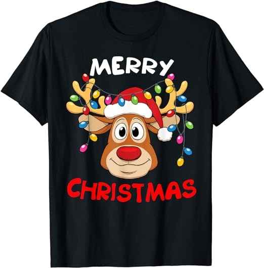 2. Merry Christmas Reindeer Xmas Family Men Women T-Shirt