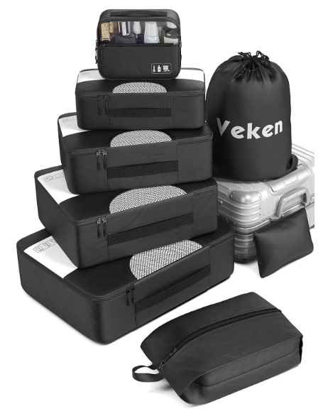 Veken 8 Set Packing Cubes for Suitcases